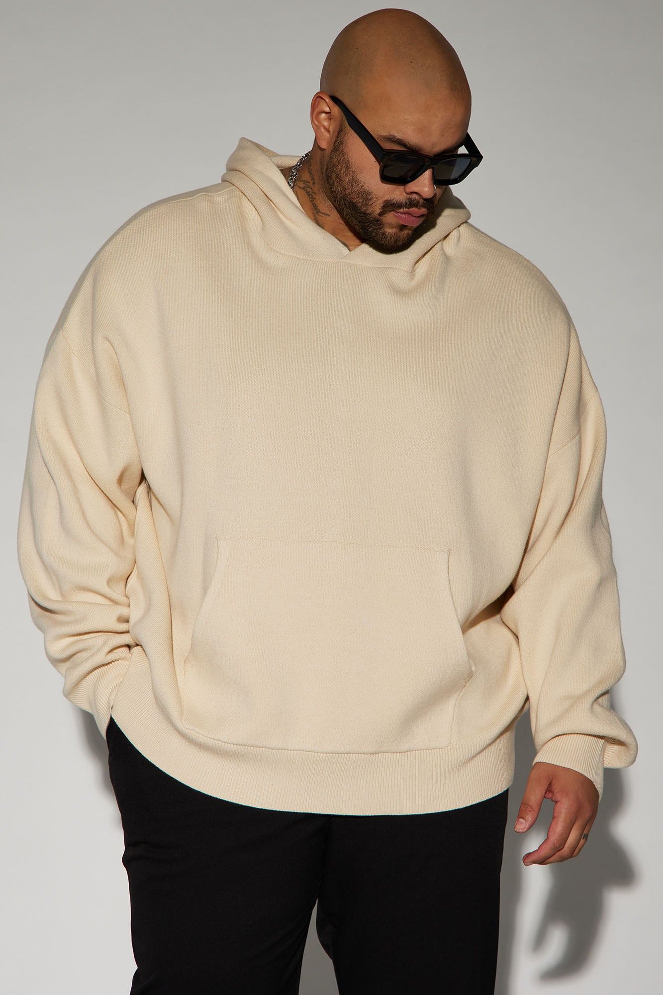 Heavyweight Sweater Hoodie - Cream sold by Fashion Nova product image thumbnail 4