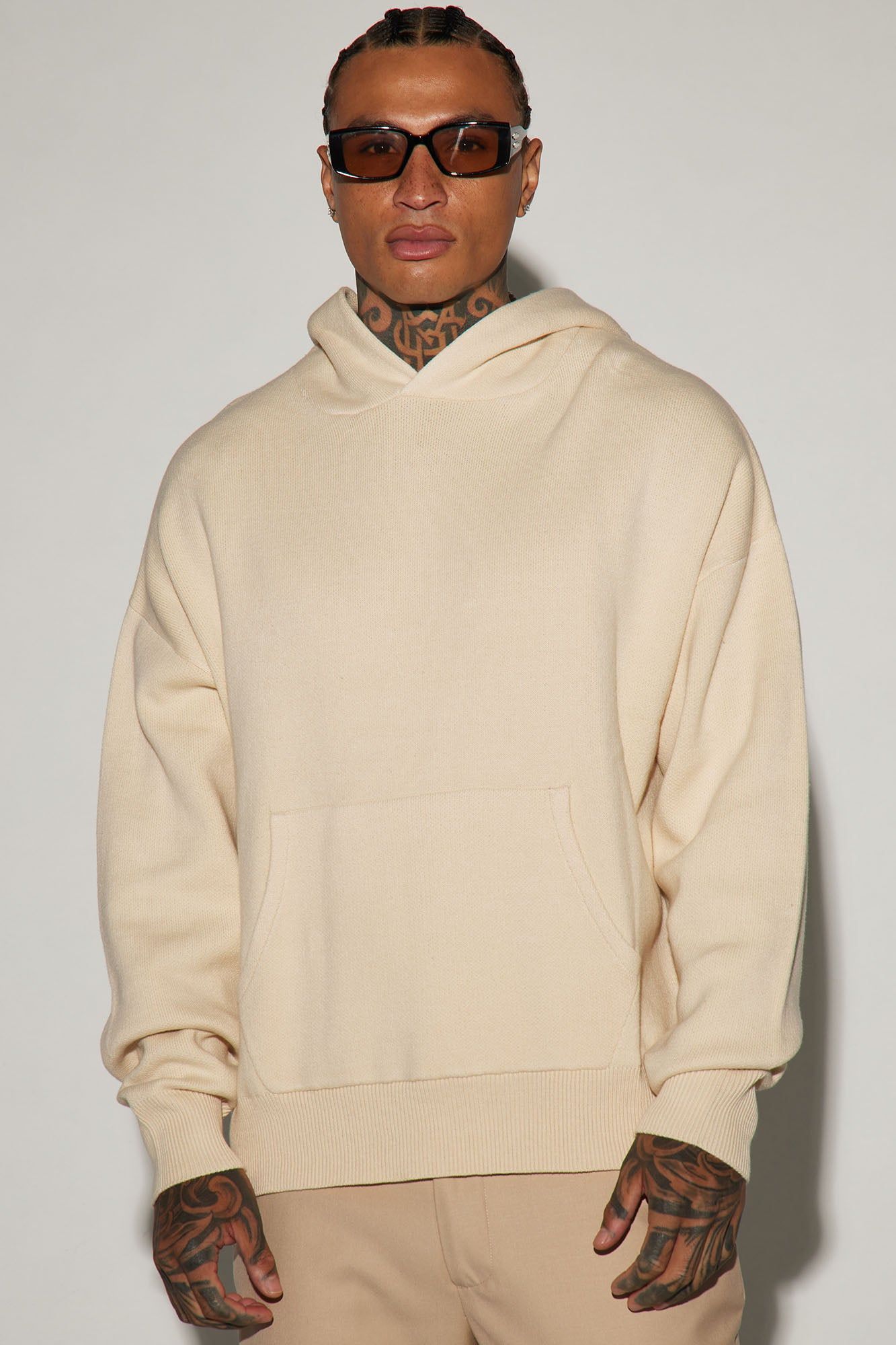 Heavyweight Sweater Hoodie - Cream sold by Fashion Nova