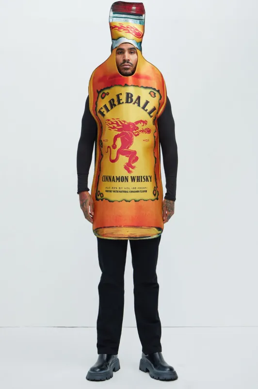 Fireball Alcohol Bottle 1 Piece Tunic Costume - Orange sold by Fashion Nova