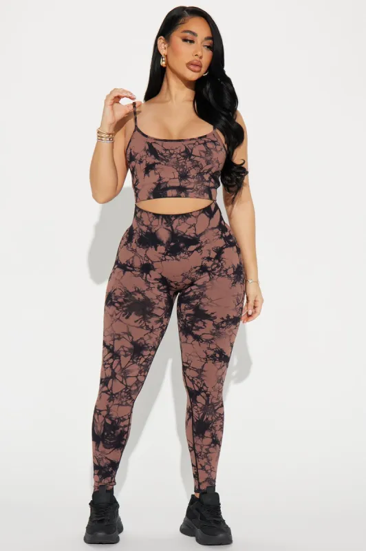 Work Your Nerve Active Set - Brown sold by Fashion Nova