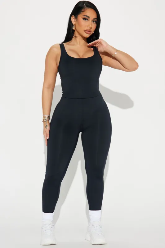 Settle The Score Elevate Jumpsuit - Black sold by Fashion Nova