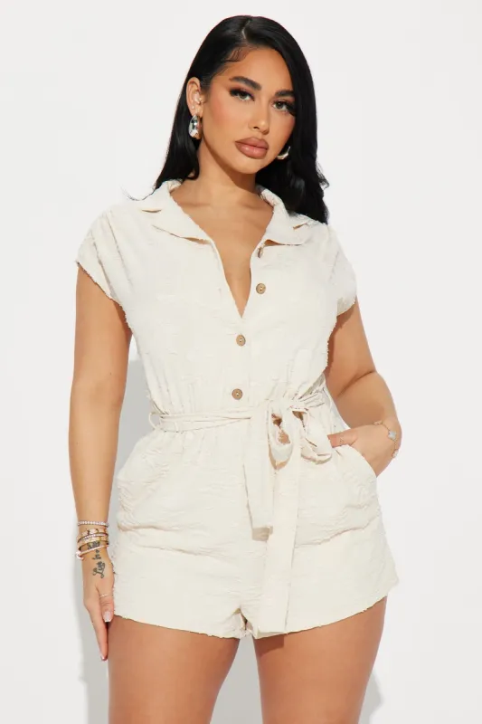 If You Want Romper - Cream sold by Fashion Nova
