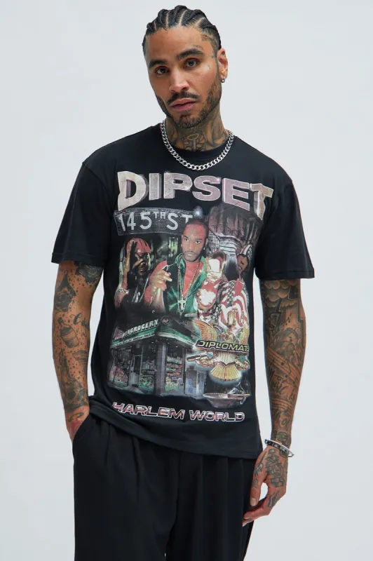 Dipset 145th St. Short Sleeve Tee - Black sold by Fashion Nova