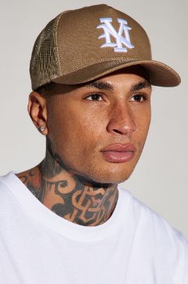 NY Twill Trucker Hat - Tan sold by Fashion Nova