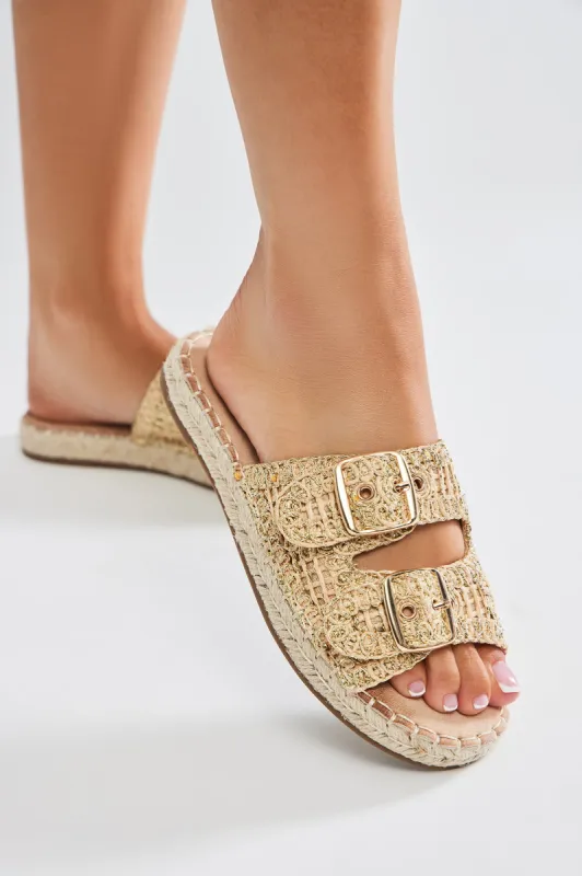 Quick Break Sandals - Beige sold by Fashion Nova