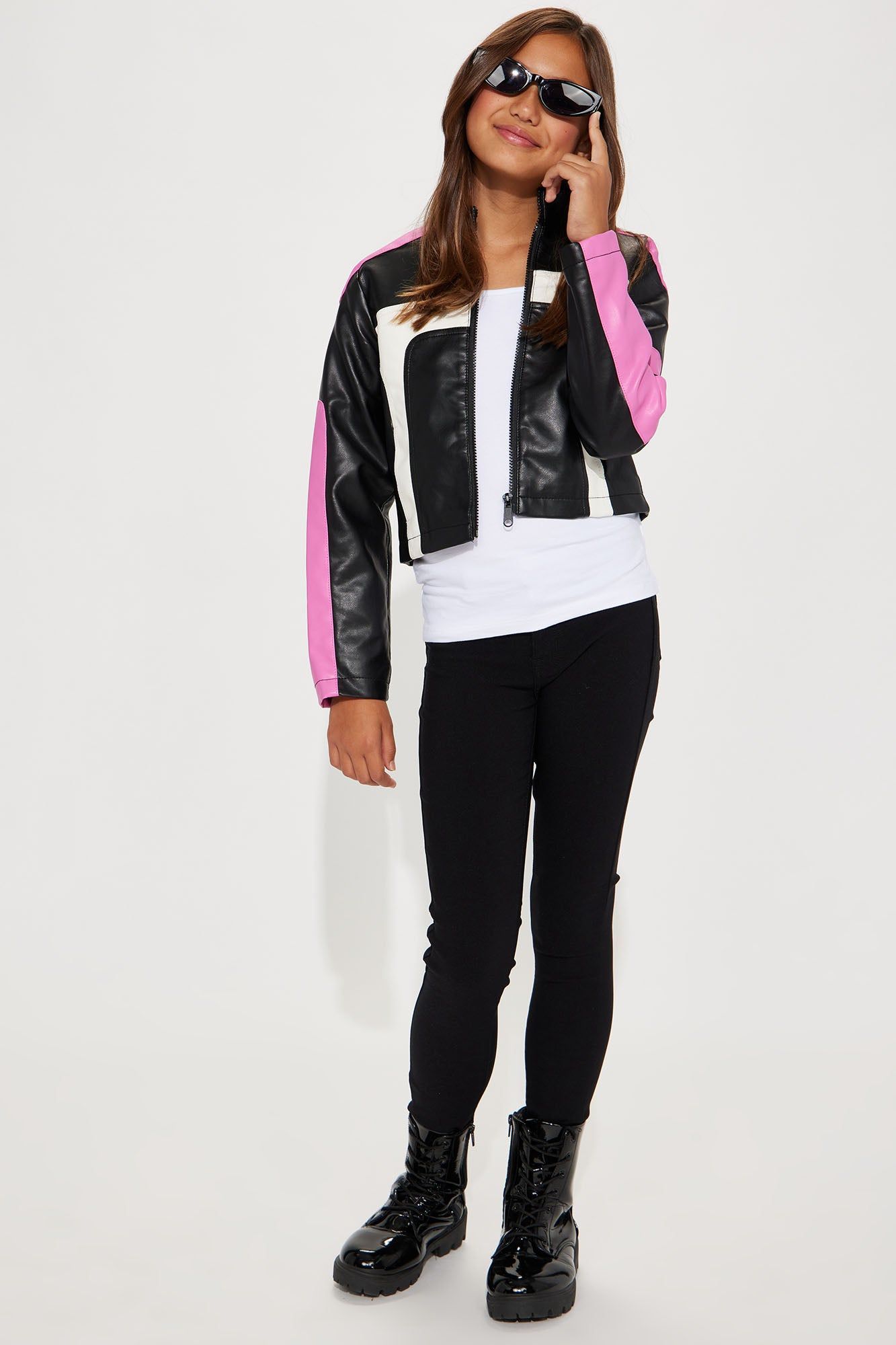 Mini Ride The Colorblock PU Jacket - Multi Color sold by Fashion Nova product image thumbnail 2