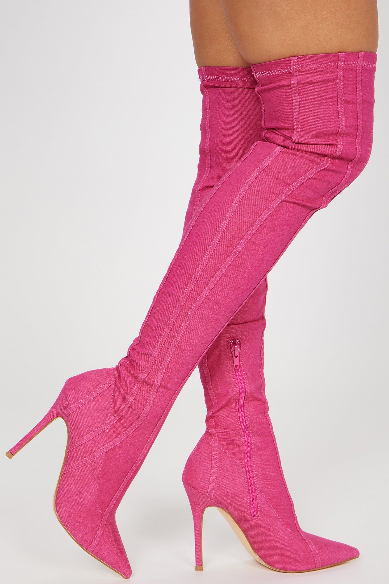 Holding It Down Over The Knee Boots - Hot Pink sold by Fashion Nova product image thumbnail 2