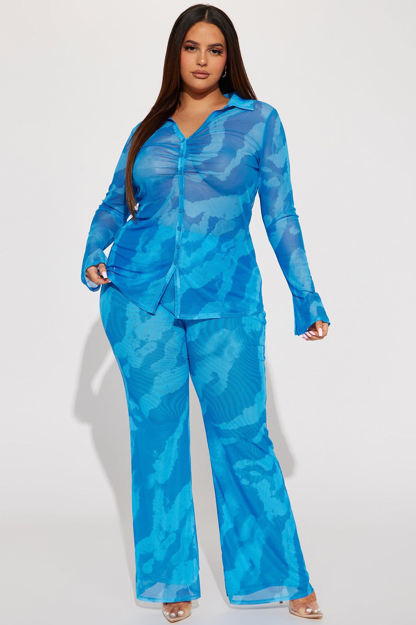 Carolina Mesh Pant Set - Blue sold by Fashion Nova product image thumbnail 4