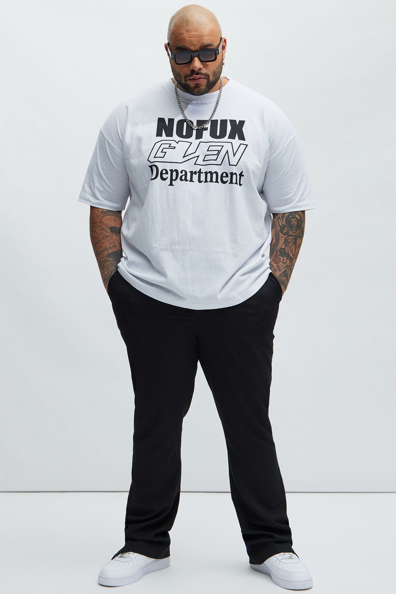 No Fux Given Boxy Short Sleeve Tee - White sold by Fashion Nova product image thumbnail 5