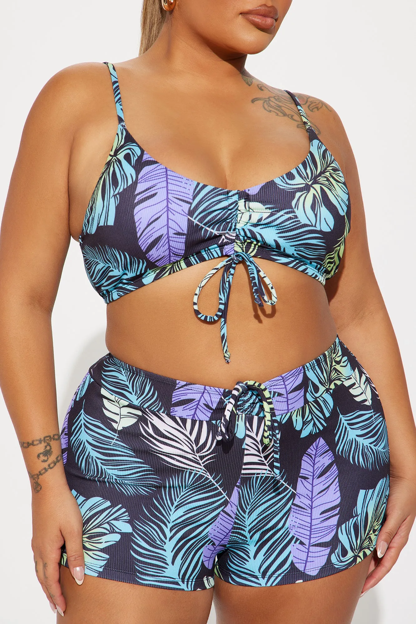 Sarah Boyshort 2 Piece Bikini - Black/combo sold by Fashion Nova product image thumbnail 5