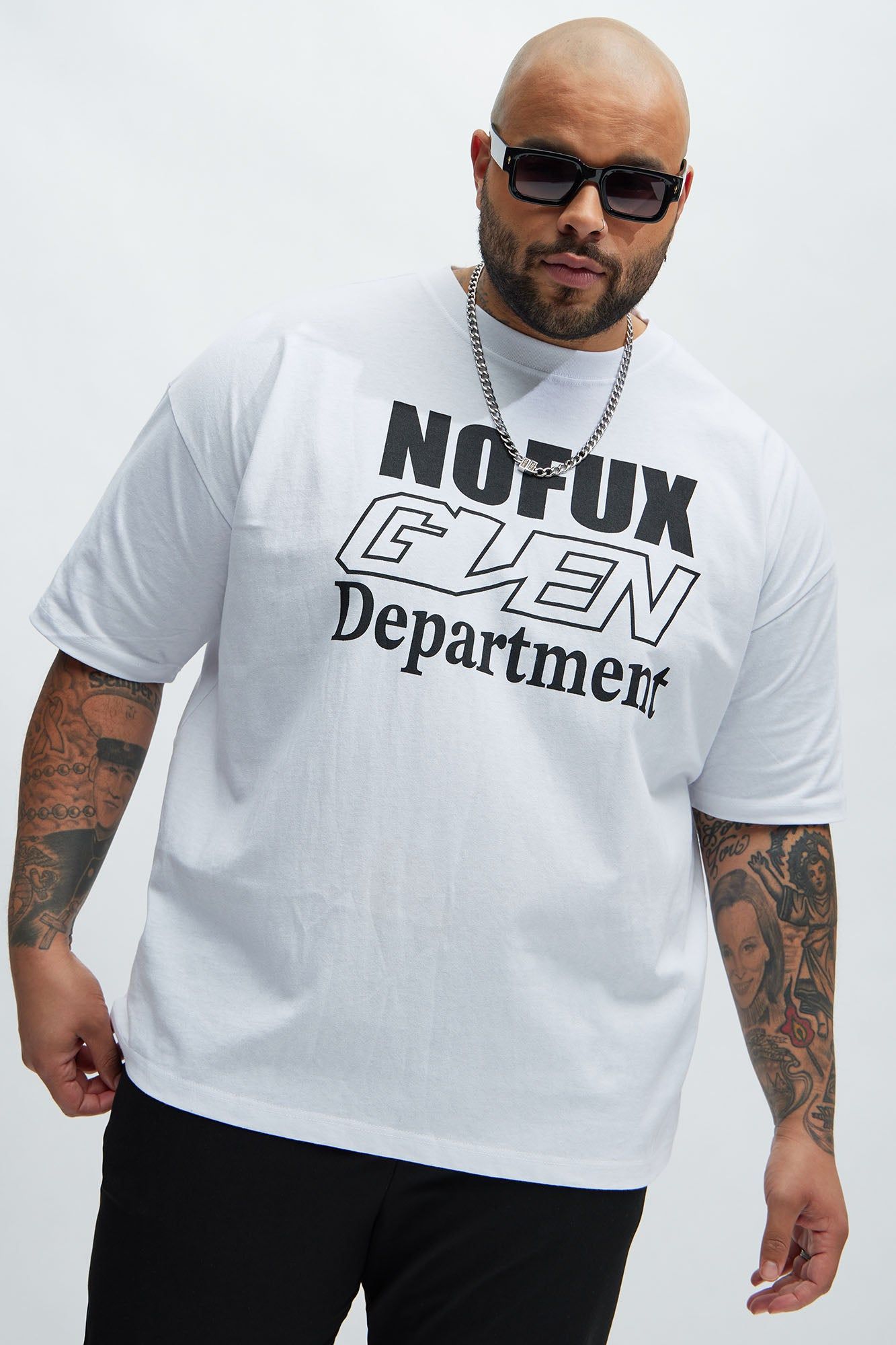 No Fux Given Boxy Short Sleeve Tee - White sold by Fashion Nova product image thumbnail 4