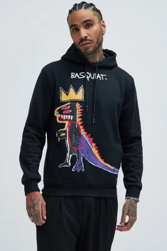 Basquiat Dinosaur Hoodie - Black sold by Fashion Nova