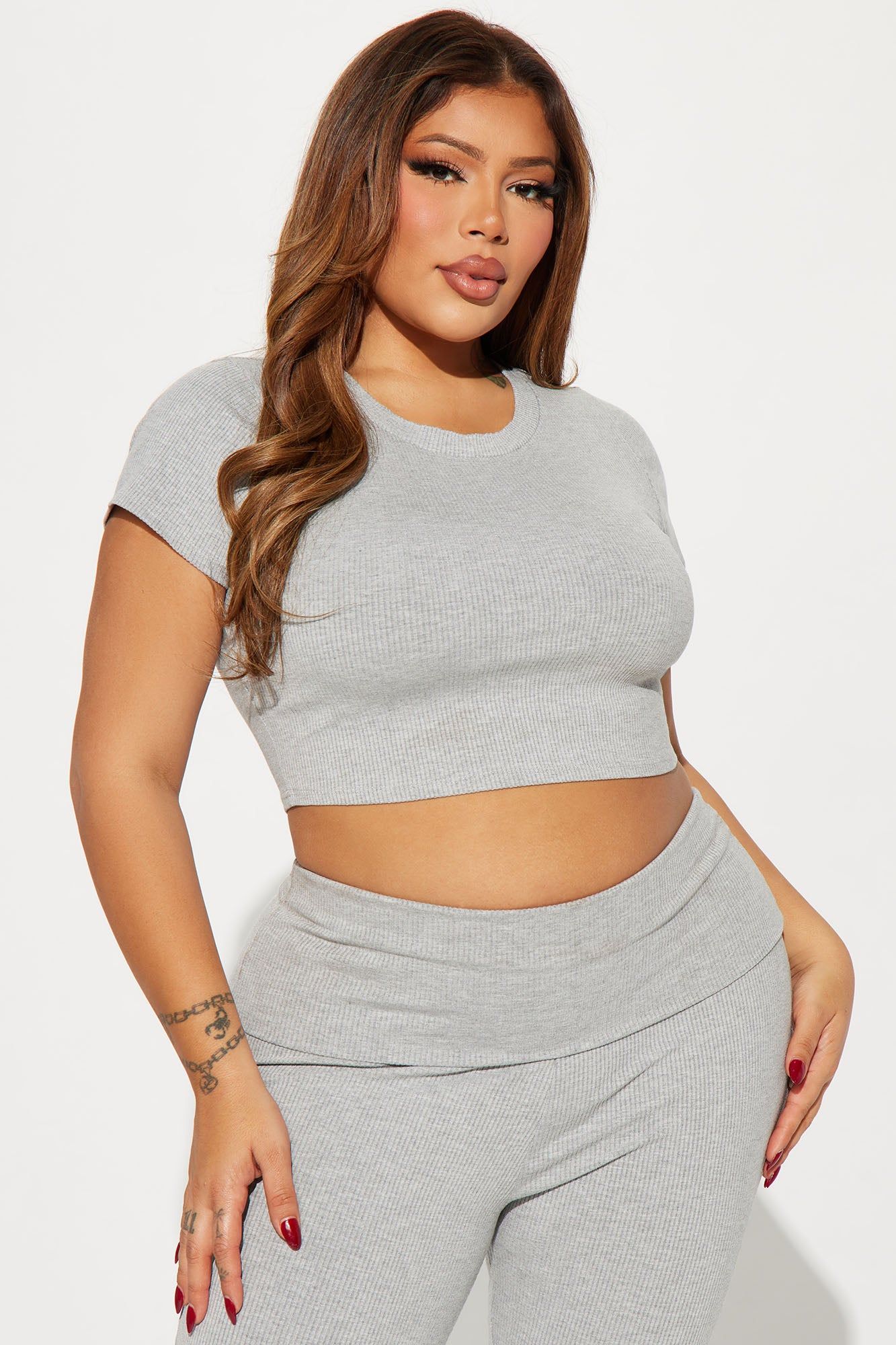 Tamara Snatched Pant Set - Heather Grey sold by Fashion Nova product image thumbnail 5