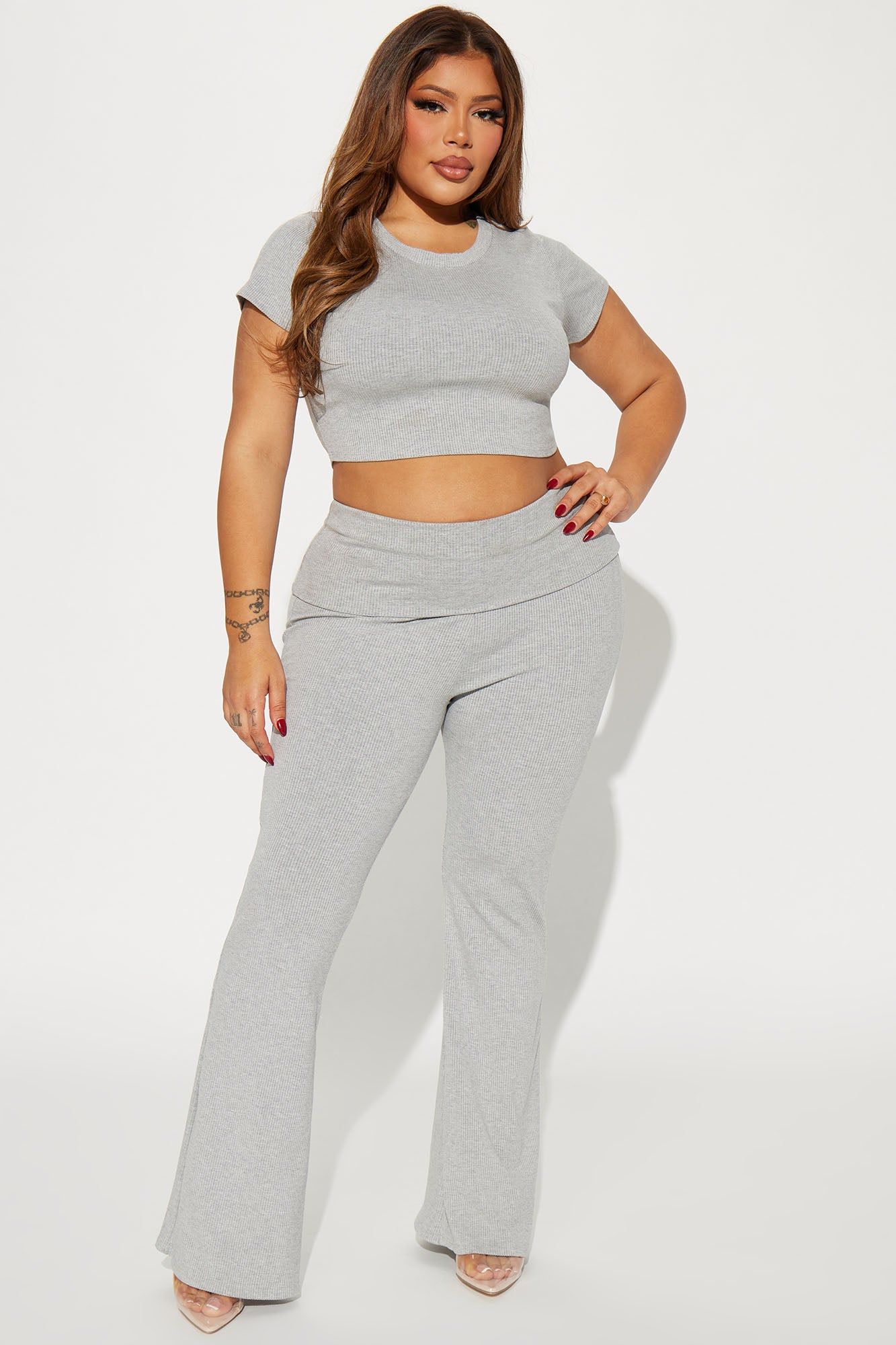 Tamara Snatched Pant Set - Heather Grey sold by Fashion Nova product image thumbnail 4