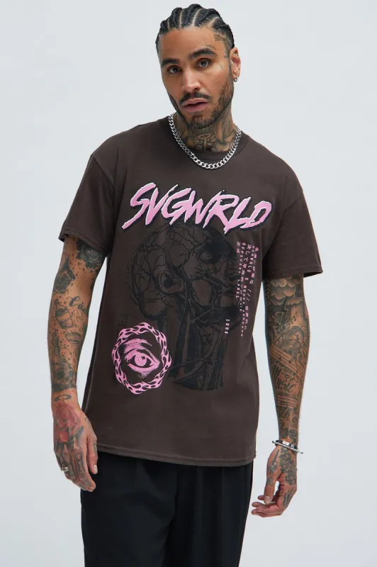 SVGWORLD Official Short Sleeve Tee - Brown sold by Fashion Nova