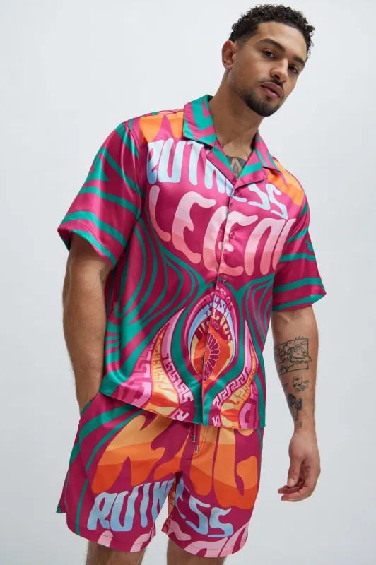 Eyes On Medusa Shirt - Fuchsia/combo sold by Fashion Nova