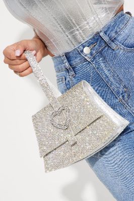 Heartful Babe Handbag - Silver sold by Fashion Nova