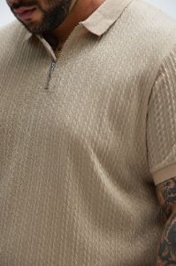 Caddie Short Sleeve Polo - Cream sold by Fashion Nova