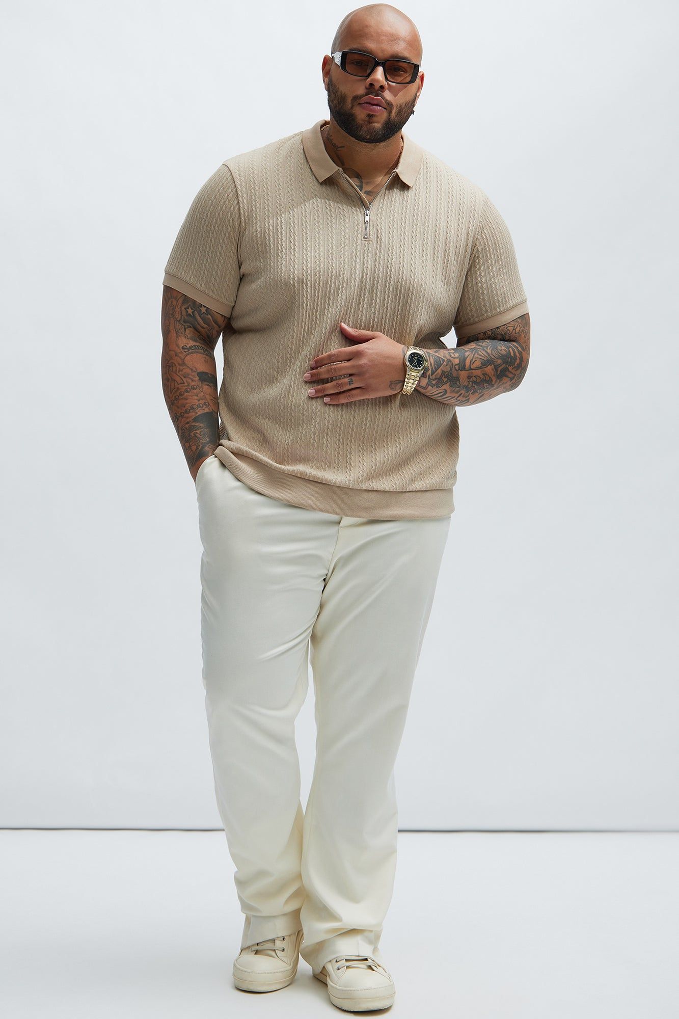 Caddie Short Sleeve Polo - Cream sold by Fashion Nova product image thumbnail 2