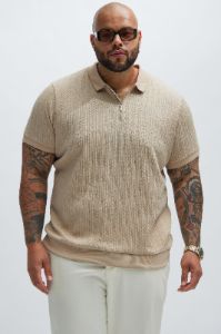 Caddie Short Sleeve Polo - Cream sold by Fashion Nova