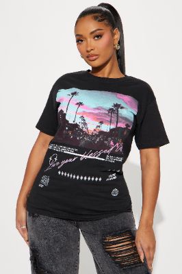 LA Sunsets Short Sleeve Tee - Black sold by Fashion Nova