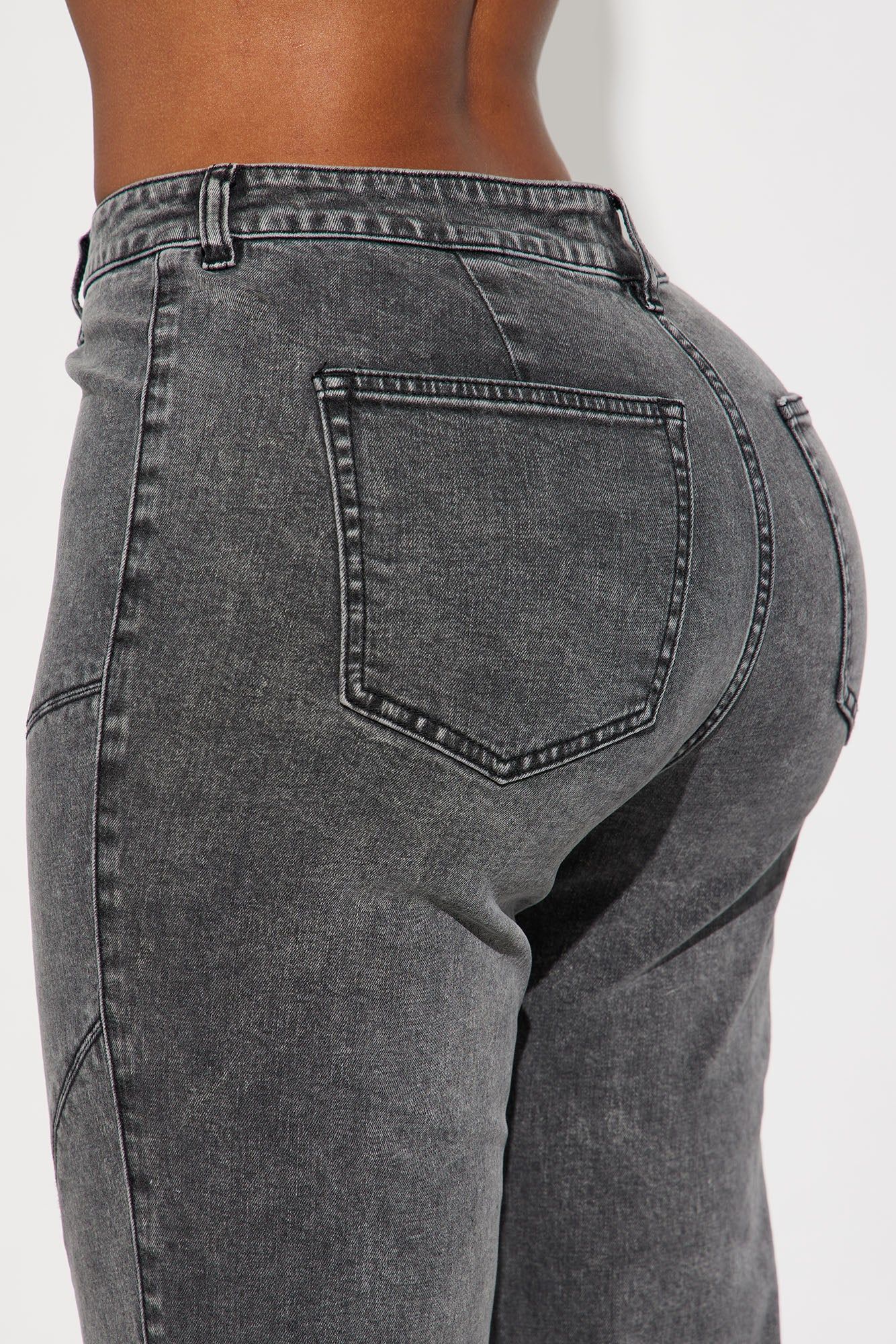 On The Road Stretch Straight Leg Jeans - Black Wash sold by Fashion Nova product image thumbnail 4