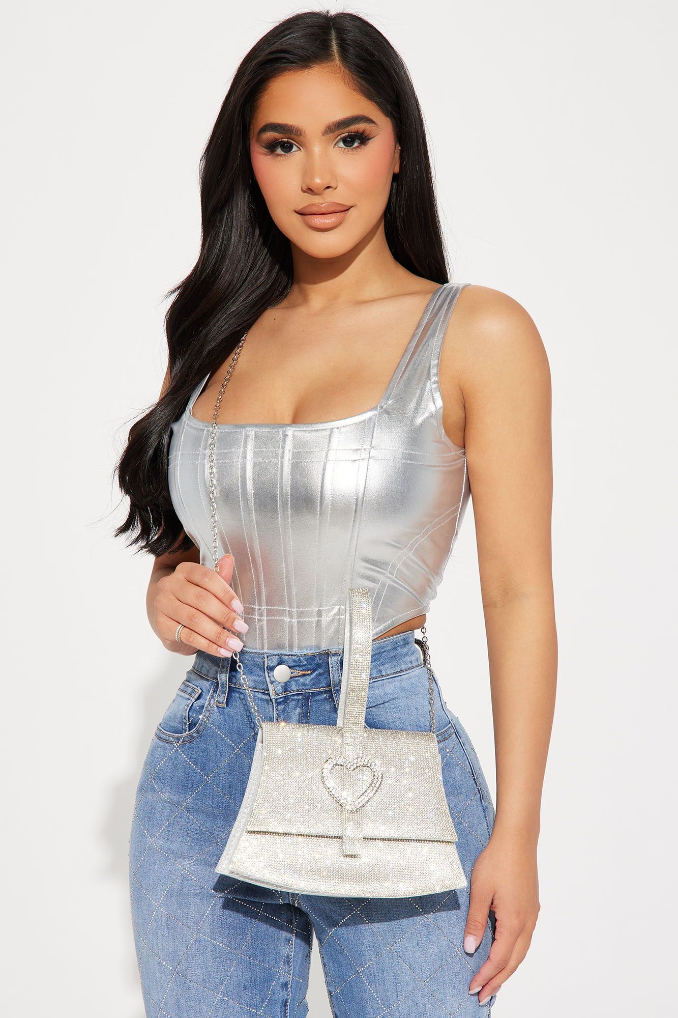 Heartful Babe Handbag - Silver sold by Fashion Nova product image thumbnail 2
