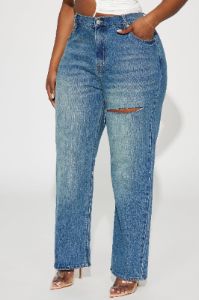 Off The Handle Straight Leg Jeans - Medium Wash sold by Fashion Nova
