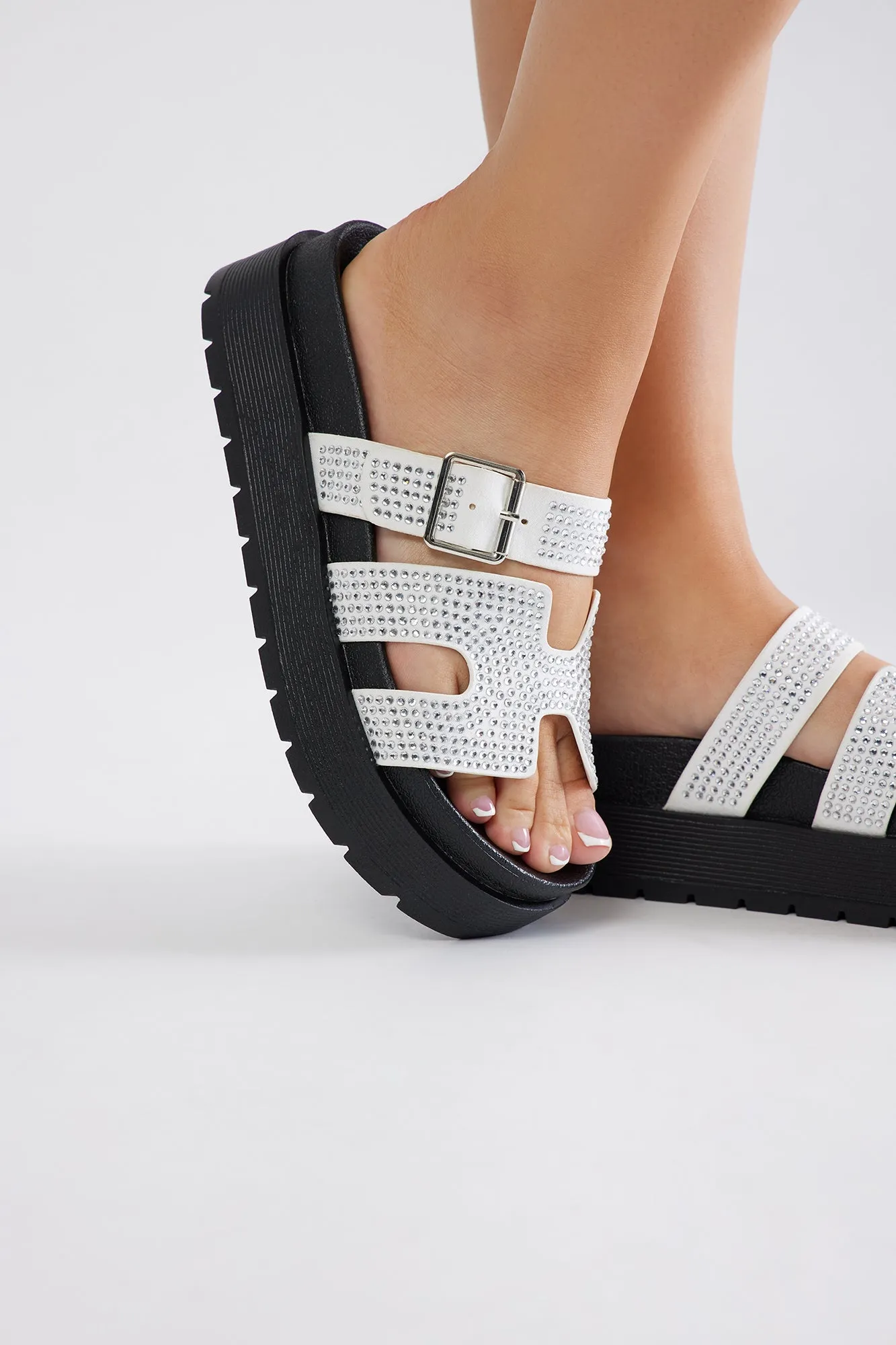 Debby Casual Slides - White sold by Fashion Nova product image thumbnail 4