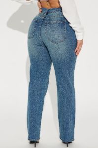 Off The Handle Straight Leg Jeans - Medium Wash sold by Fashion Nova