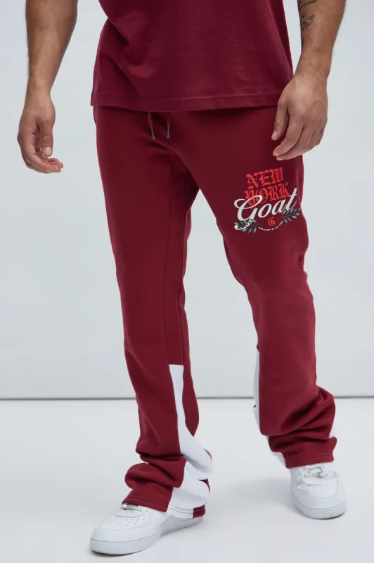 Problems Of A G Sweatpant - Burgundy sold by Fashion Nova