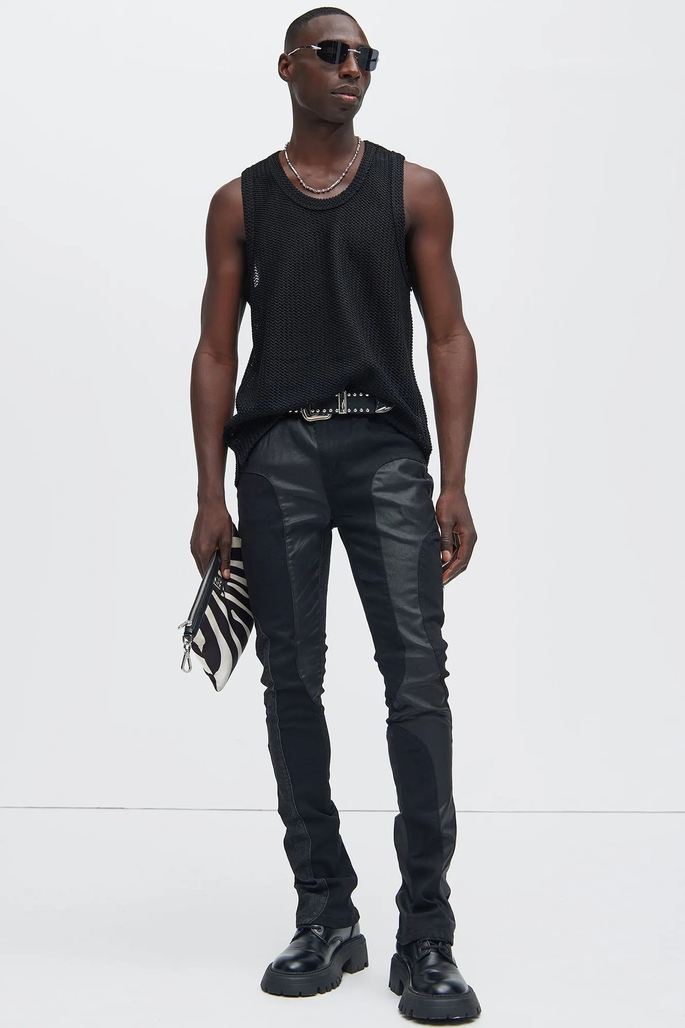 Open Knit Sweater Tank - Black sold by Fashion Nova product image thumbnail 2