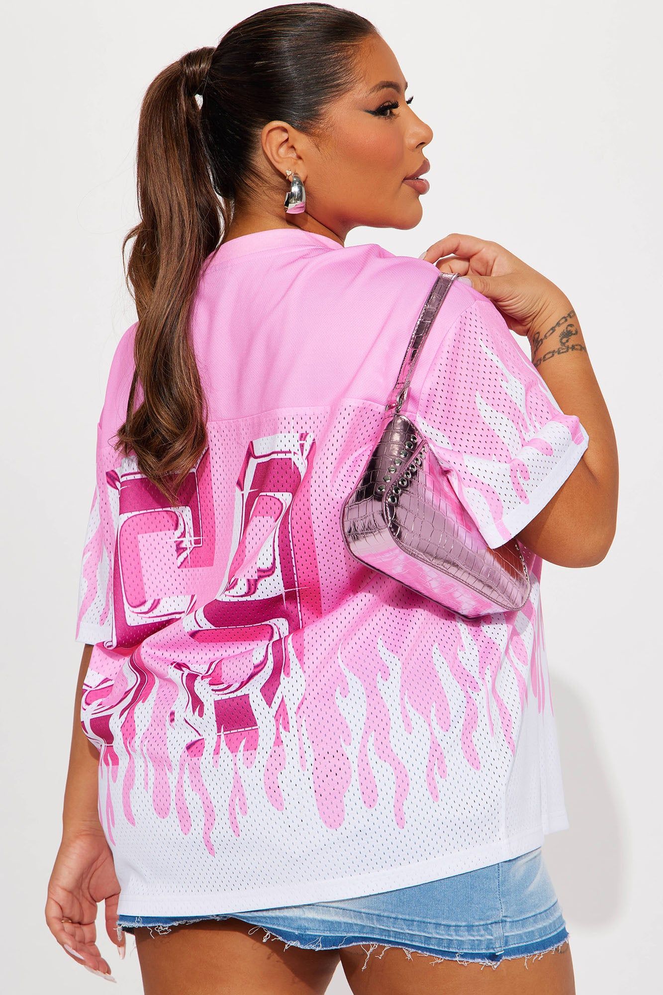 Hot Pink Champion Barbie Tshirt - Pink sold by Fashion Nova product image thumbnail 10