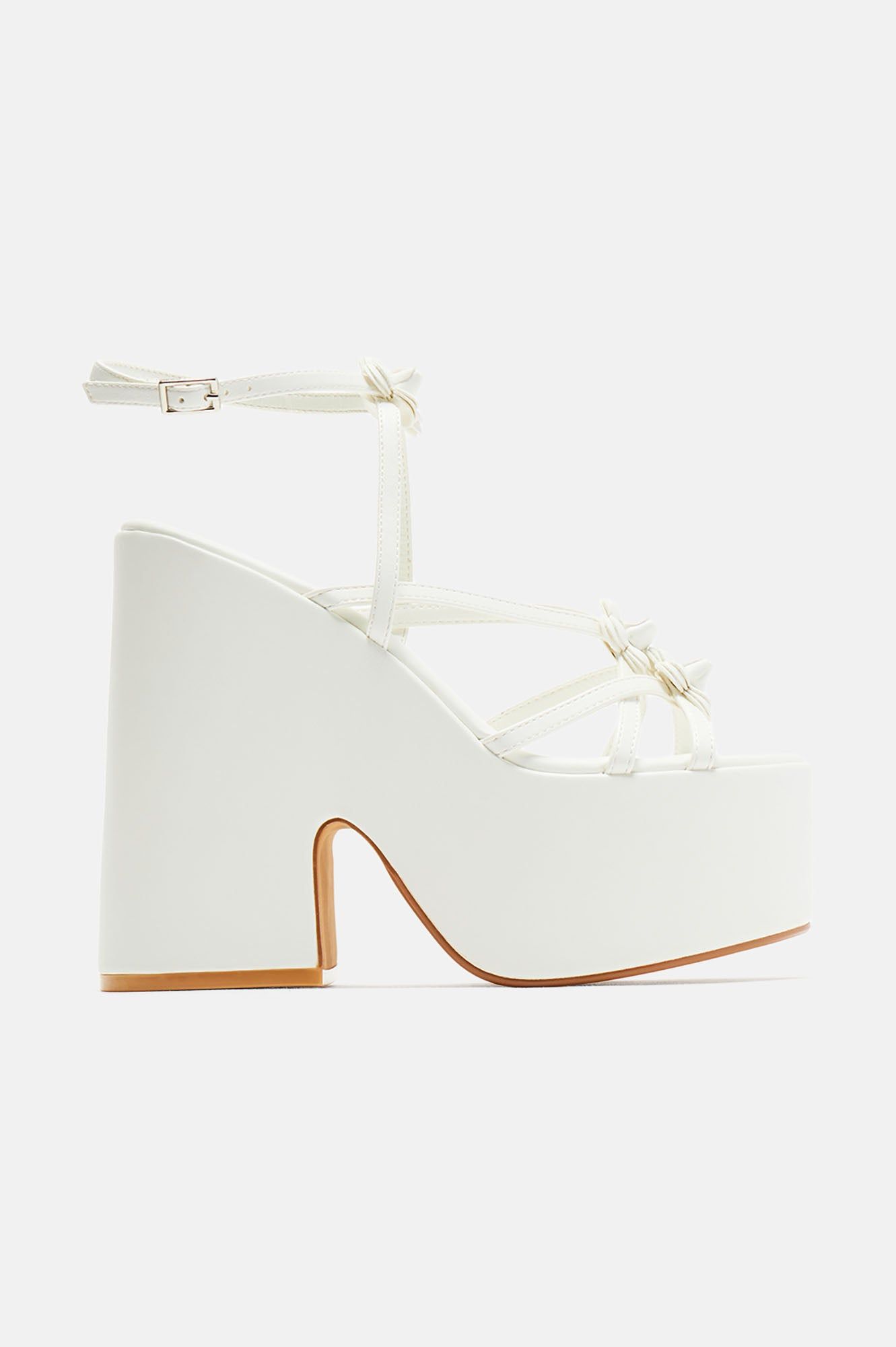 Girls Trip Platform Heels - White sold by Fashion Nova product image thumbnail 2