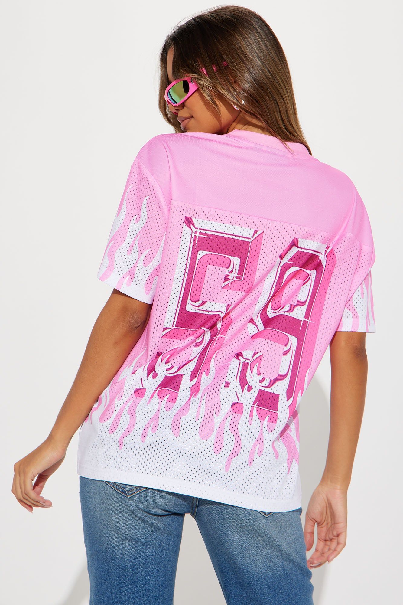 Hot Pink Champion Barbie Tshirt - Pink sold by Fashion Nova product image thumbnail 4