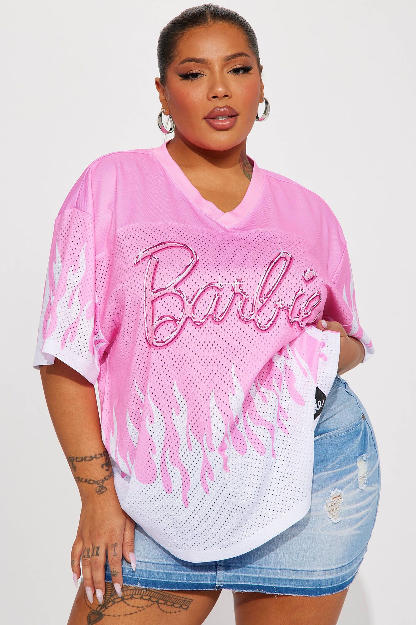 Hot Pink Champion Barbie Tshirt - Pink sold by Fashion Nova product image thumbnail 5
