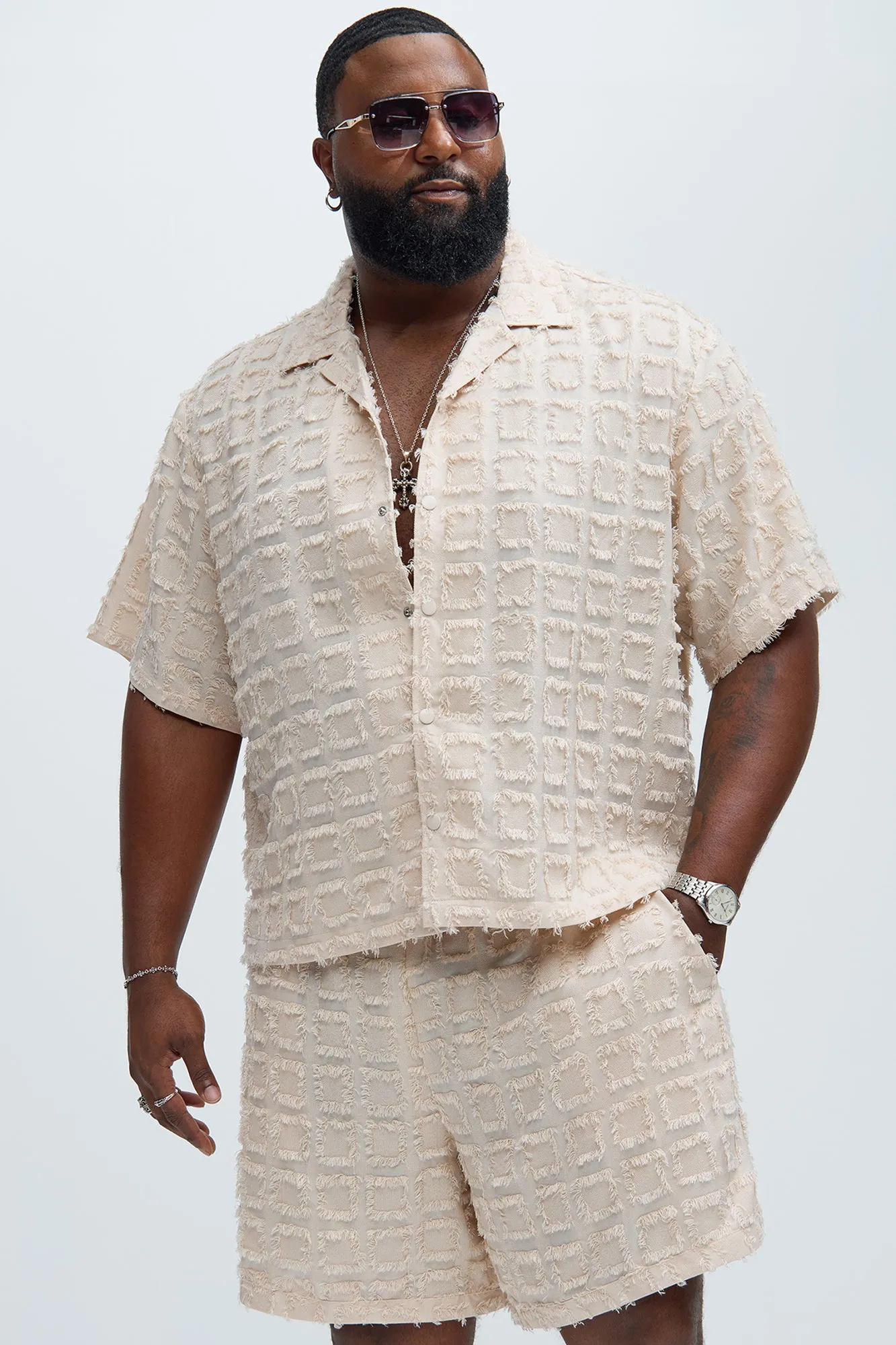 Window Shopping Button Up Shirt - Cream sold by Fashion Nova product image thumbnail 5