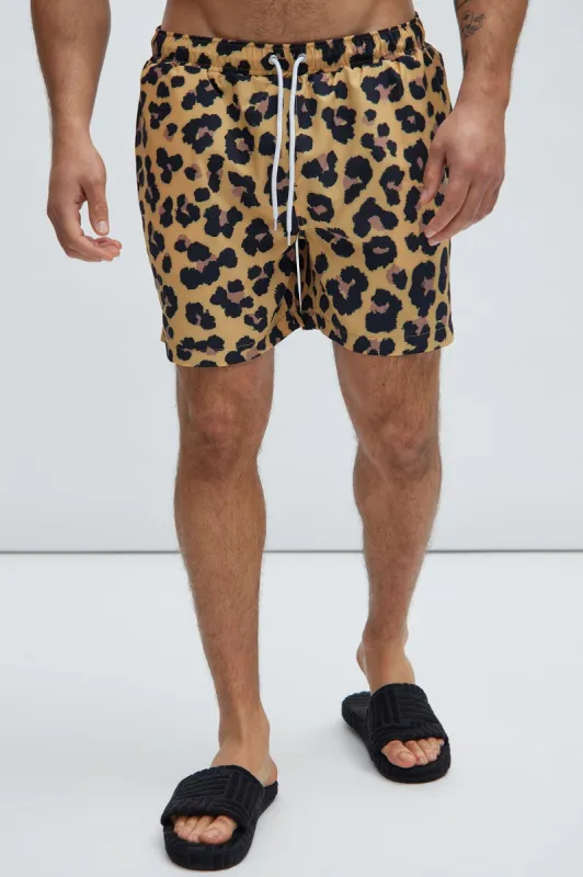 Leopard Spots Swim Trunks - Yellow sold by Fashion Nova