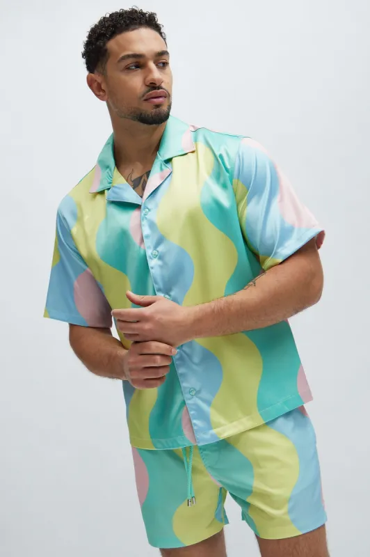 Wavy Vibes Shirt - Multi Color sold by Fashion Nova