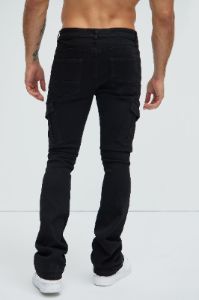 Get Me Started Cargo Flare Pants - Black sold by Fashion Nova