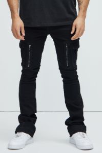 Get Me Started Cargo Flare Pants - Black sold by Fashion Nova