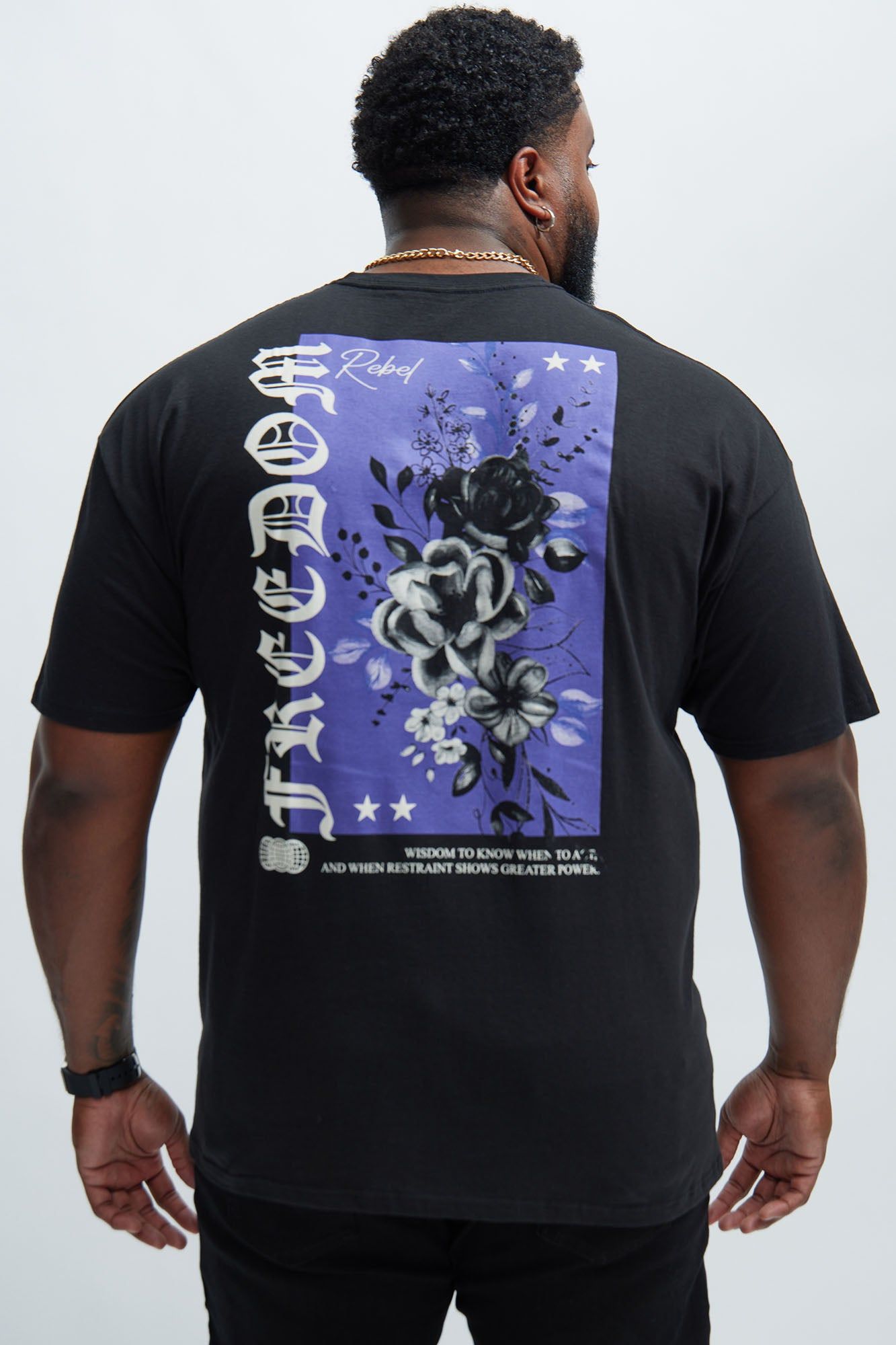 Freedom Rebel Short Sleeve Tee - Black sold by Fashion Nova product image thumbnail 5