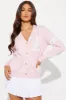 Emma Varsity Cardigan - Pink sold by Fashion Nova
