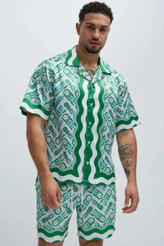 Emperor Shirt - Green/combo sold by Fashion Nova