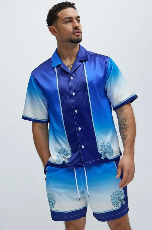 Seadrift Shirt - Blue/combo made by Fashion Nova