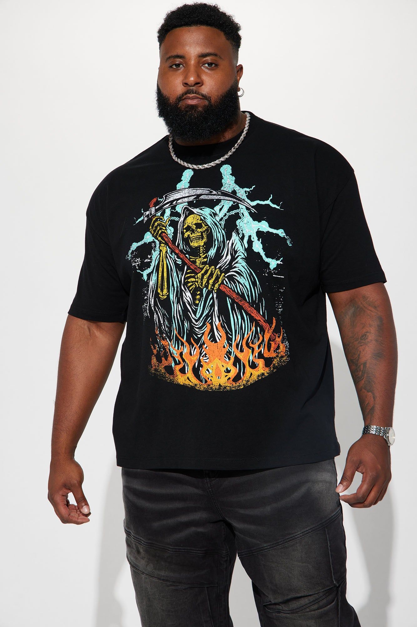 Judgement Time Short Sleeve Tee - Black sold by Fashion Nova product image thumbnail 2