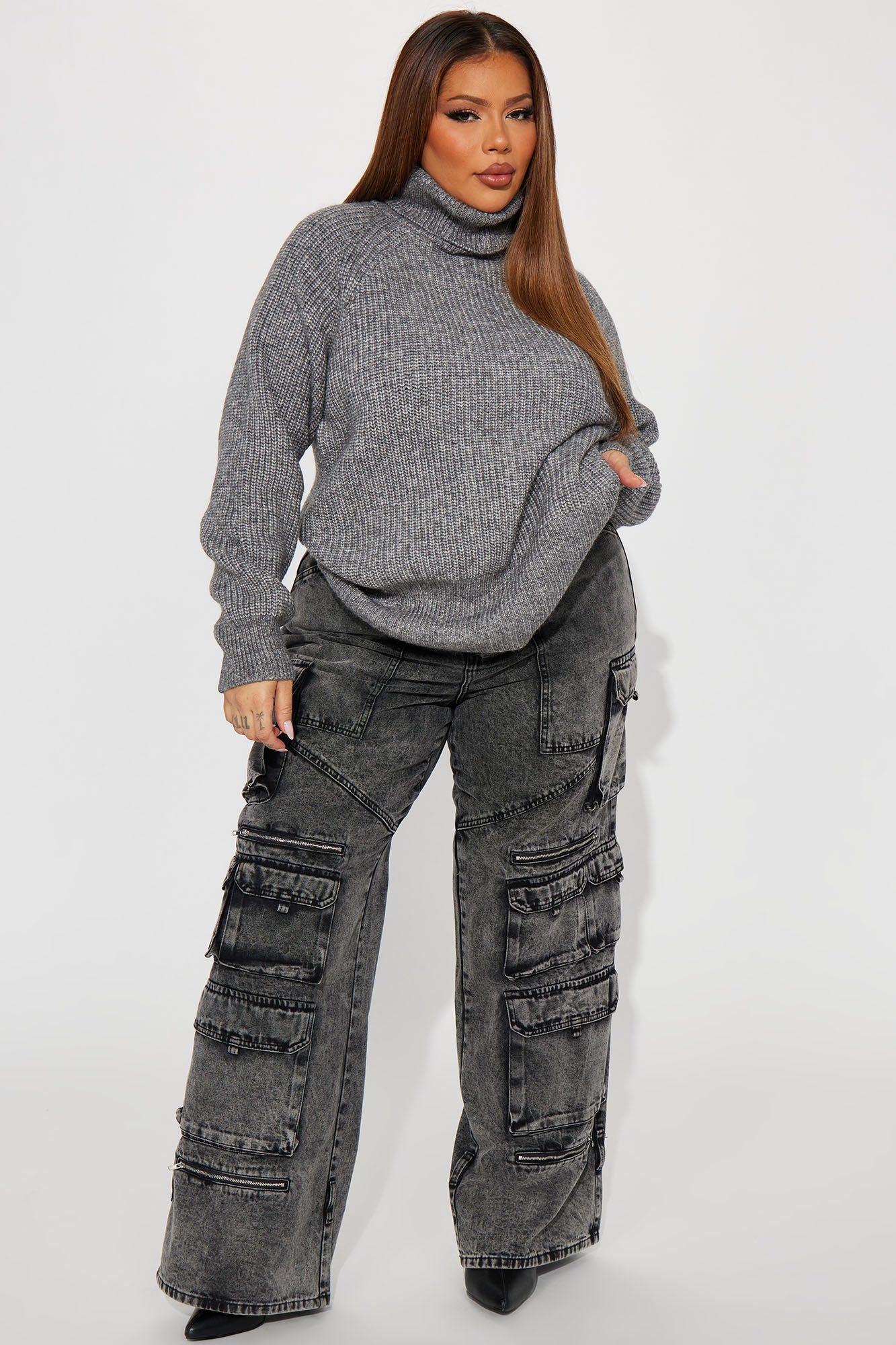 Clover Turtleneck Sweater - Gunmetal sold by Fashion Nova product image thumbnail 5