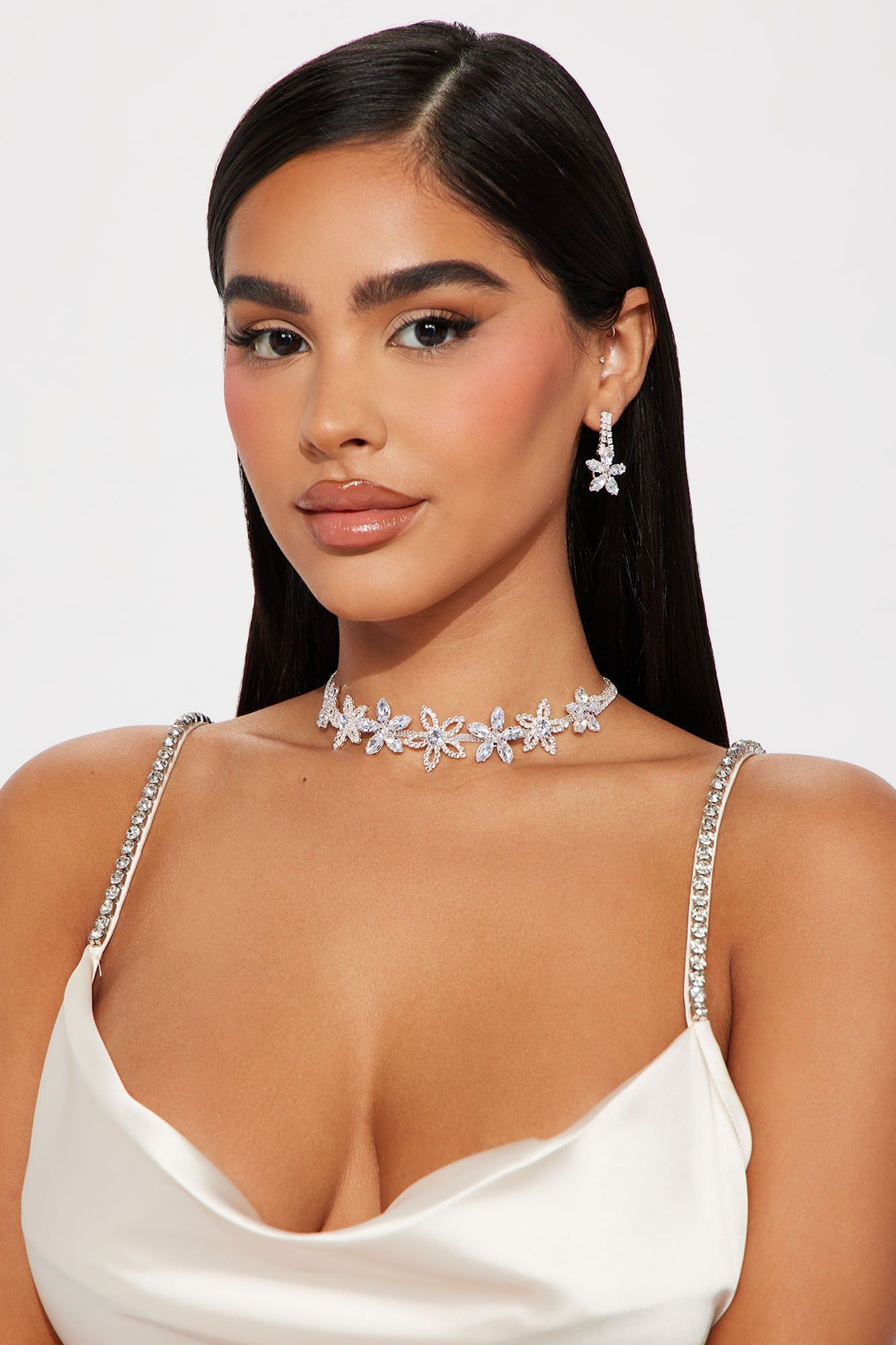 Sent Flowers Necklace and Earring Set - Silver sold by Fashion Nova product image thumbnail 2