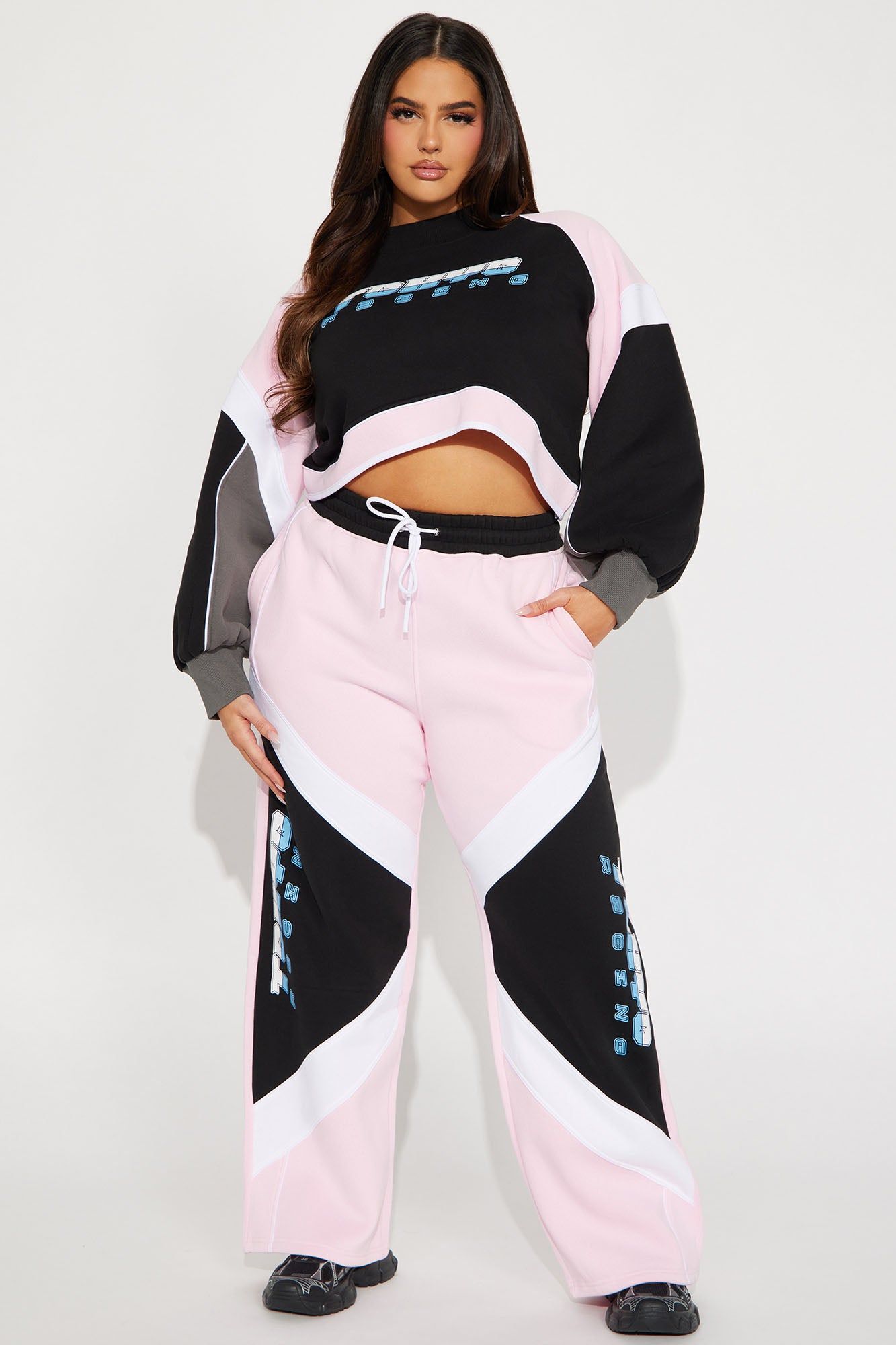Sport Mode Cropped Sweatshirt - Pink/combo sold by Fashion Nova product image thumbnail 5