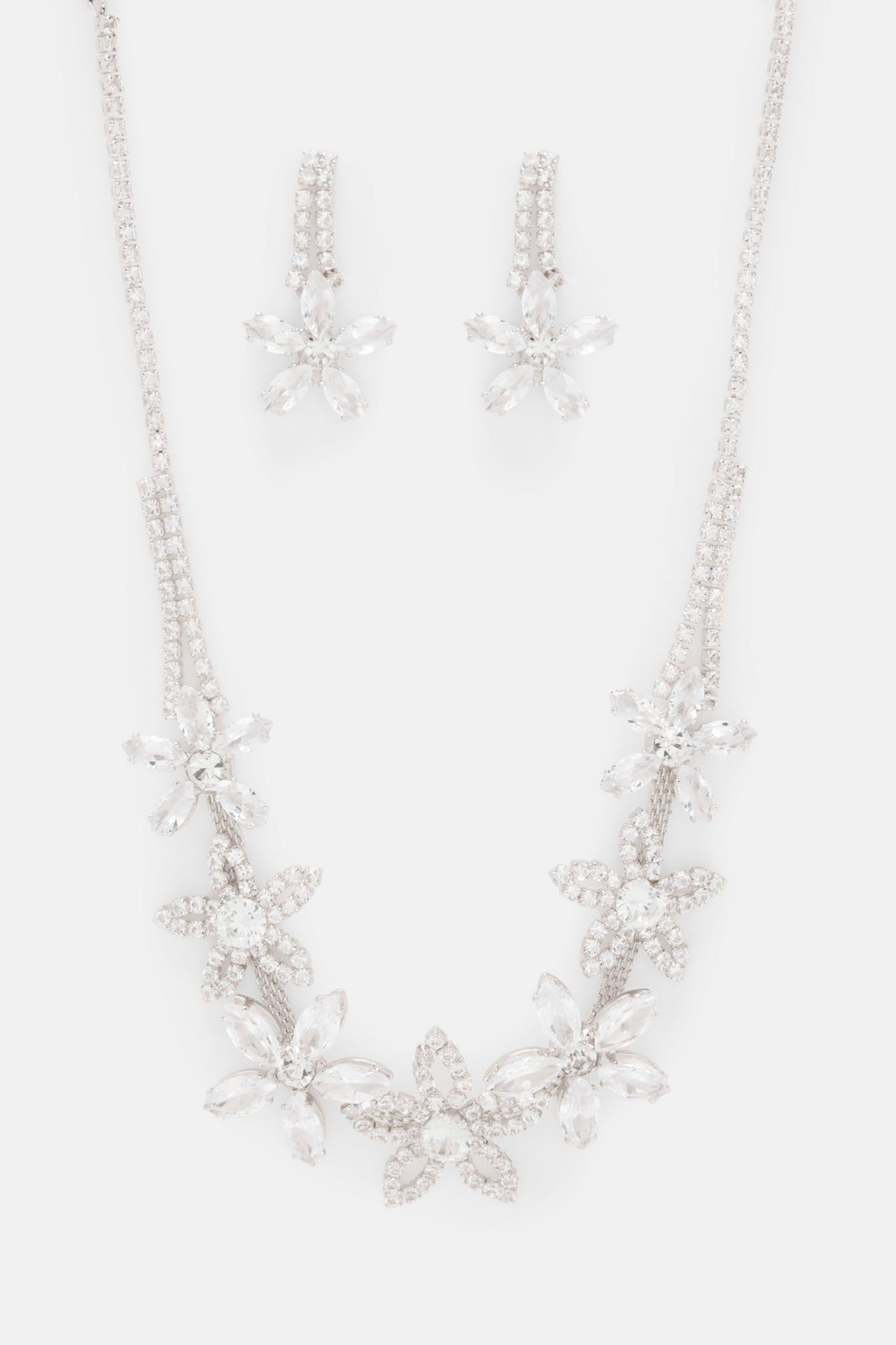 Sent Flowers Necklace and Earring Set - Silver sold by Fashion Nova product image thumbnail 3